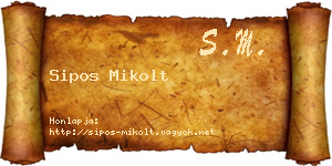Sipos Mikolt névjegykártya